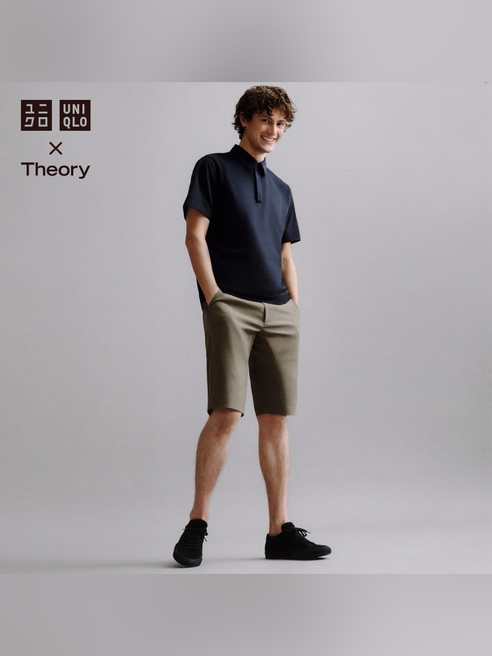 Uniqlo x Theory Men's AIRism Slim-Fit Short-Sleeve Polo Shirt (Theory) Large
